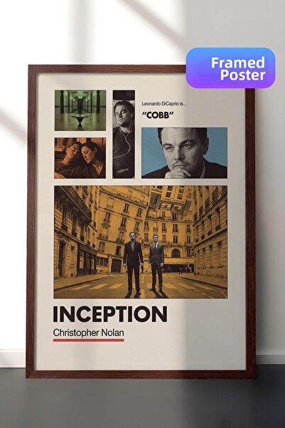 Postifull Αφίσα Inception με καφέ πλαίσιο, Πίνακας Κινηματογράφου και Τηλεοπτ...