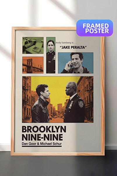 Postifull Αφίσα με ξύλινο πλαίσιο Brooklyn Nine-Nine, Πίνακας ταινιών και τηλ...