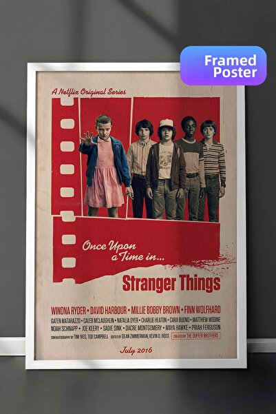 Postifull Αφίσα Stranger Things με λευκό πλαίσιο, Πίνακας κινηματογράφου και ...
