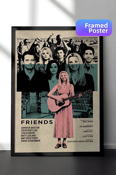Postifull Αφίσα Friends με μαύρο πλαίσιο, Πίνακας κινηματογράφου και τηλεοπτι...