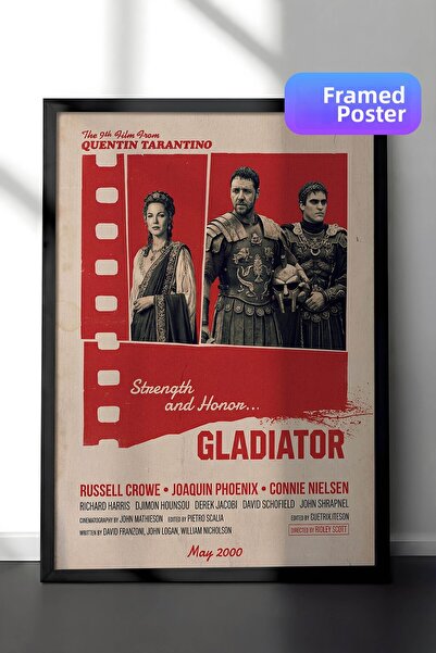 Postifull Αφίσα Gladiator με μαύρο πλαίσιο, Πίνακας Κινηματογράφου και Τηλεοπ...