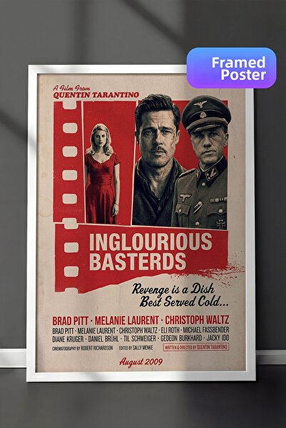 Postifull Αφίσα Inglourious Basterds με λευκό πλαίσιο, Πίνακας Κινηματογράφου...