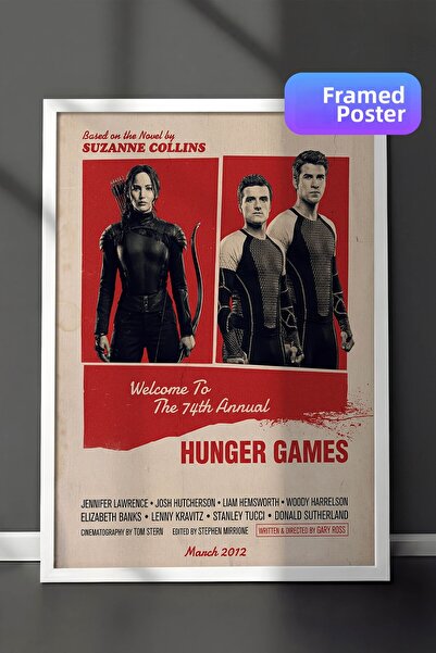 Postifull Οι Αγώνες της Πείνας Αφίσα με λευκό πλαίσιο, Πίνακας Κινηματογράφου...