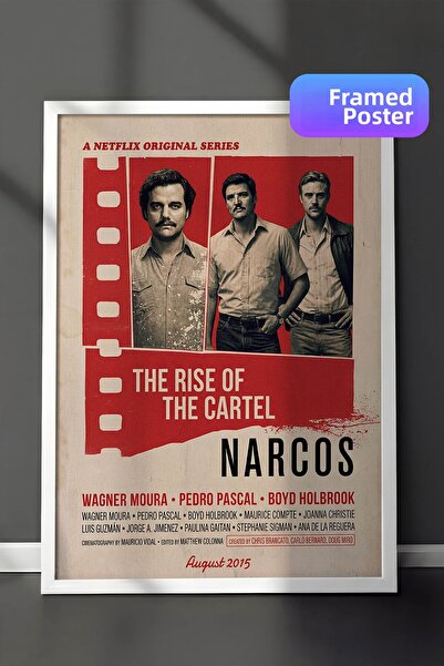 Postifull Αφίσα Narcos με λευκό πλαίσιο, Πίνακας Κινηματογράφου και Τηλεοπτικ...