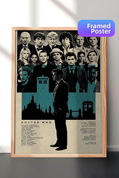 Postifull Αφίσα Doctor Who με ξύλινο πλαίσιο, Πίνακας κινηματογράφου και τηλε...