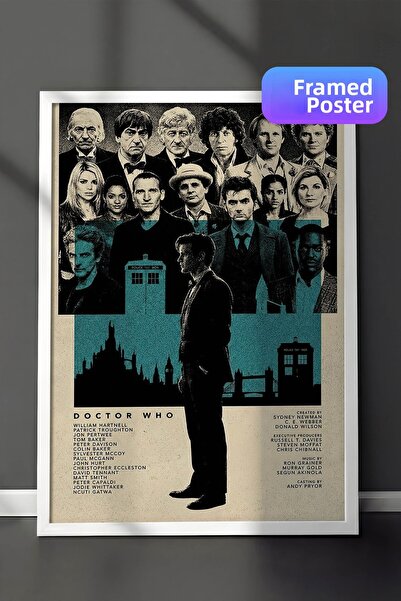 Postifull Αφίσα Doctor Who με λευκό πλαίσιο, Πίνακας κινηματογράφου και τηλεο...