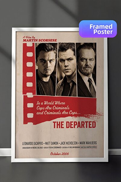 Postifull Η αφίσα The Departed με λευκό πλαίσιο, Πίνακας Κινηματογράφου και Τ...