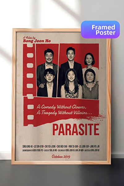 Postifull Αφίσα με ξύλινο πλαίσιο Parasite, Πίνακας Κινηματογράφου και Τηλεοπ...