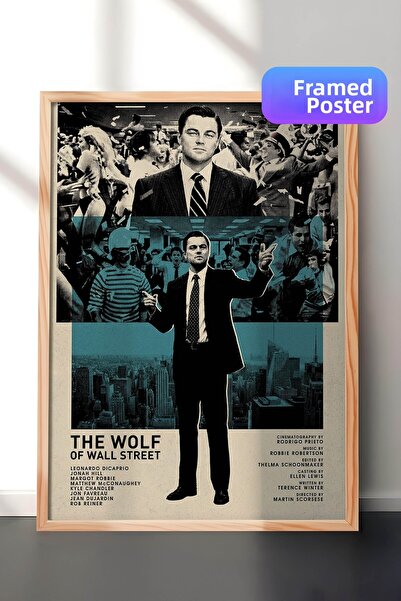 Postifull Ο Λύκος του Γουόλφ οφ Ουλντστριτ, Ξύλινη Αφίσα με Κορνίζα, Πίνακας ...