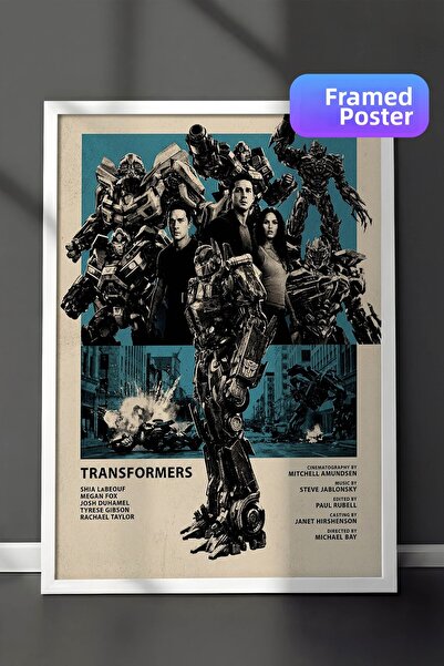 Postifull Αφίσα Transformers με λευκό πλαίσιο, Πίνακας κινηματογράφου και τηλ...