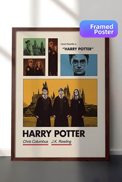 Postifull Αφίσα Χάρι Πότερ με καφέ πλαίσιο, Πίνακας Κινηματογράφου και Τηλεοπ...