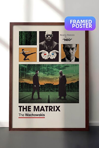 Postifull Η αφίσα The Matrix με καφέ πλαίσιο, ζωγραφική ταινιών και σειρών τη...