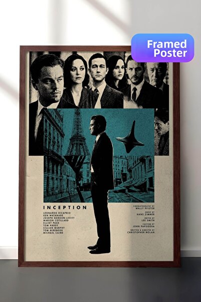 Postifull Αφίσα Inception με καφέ πλαίσιο, Πίνακας Κινηματογράφου και Τηλεοπτ...
