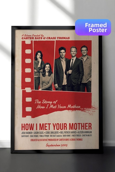 Postifull Πώς συναντήθηκα τη μητέρα σας, Αφίσα με μαύρο πλαίσιο, Πίνακας κινη...