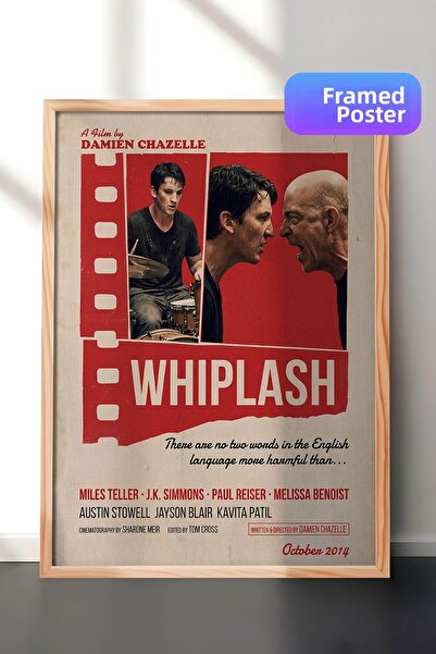 Postifull Αφίσα με ξύλινο πλαίσιο Whiplash, Πίνακας Κινηματογράφου και Τηλεοπ...