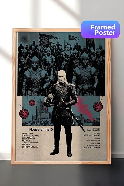 Postifull Αφίσα με ξύλινο πλαίσιο House of the Dragon, Πίνακας Κινηματογράφου...