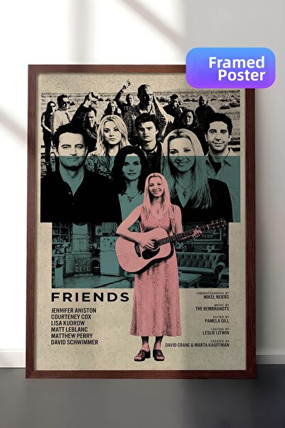Postifull Αφίσα Friends με καφέ πλαίσιο, Πίνακας κινηματογράφου και τηλεοπτικ...