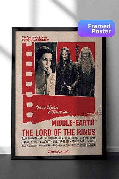 Postifull Ο Άρχοντας των Δαχτυλιδιών Αφίσα με Μαύρο Πλαίσιο, Πίνακας Κινηματο...