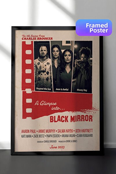 Postifull Αφίσα Black Mirror με μαύρο πλαίσιο, Πίνακας Κινηματογράφου και Τηλ...