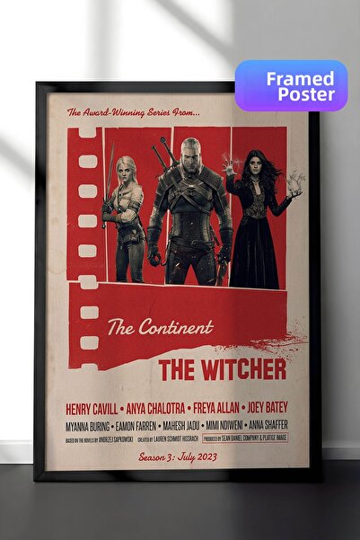 Postifull The Witcher Μαύρη κορνιζαρισμένη αφίσα, Πίνακας κινηματογράφου και ...