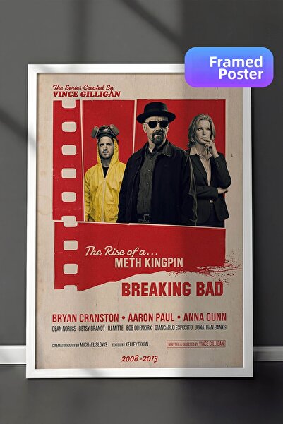 Postifull Αφίσα Breaking Bad με λευκό πλαίσιο, Πίνακας κινηματογράφου και τηλ...