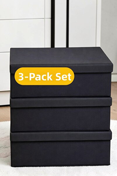 Helen's Home Κουτί αποθήκευσης 3 τεμαχίων με καπάκι, πτυσσόμενο κουτί αποθήκε...