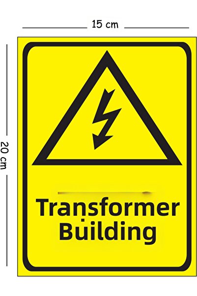 Mayeka Metal Transformer Building 15X20 cm Warning Occupational Safety Sign