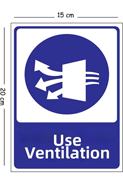 Mayeka Use Metal Ventilation 15X20 cm Warning Work Safety Sign