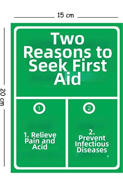 Mayeka Metal Two Reasons to Seek First Aid 15X20 cm Warning Work Safety Sign