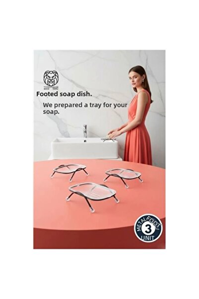 Generic Brand مي للواردات ®   حامل صابون بثلاثة أرجل - مع تصريف للمياه، تصميم...
