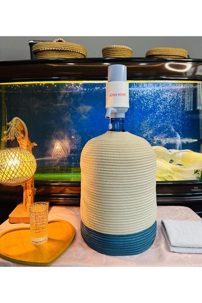 JÜTEX HOME Θήκη για μπουκάλια από άχυρο γιούτας με σχέδιο μπαμπού, εμφάνιση φ...