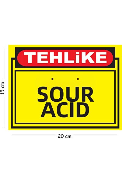Mayeka Metal Danger Citric Acid 15X20 cm Warning Work Safety Sign