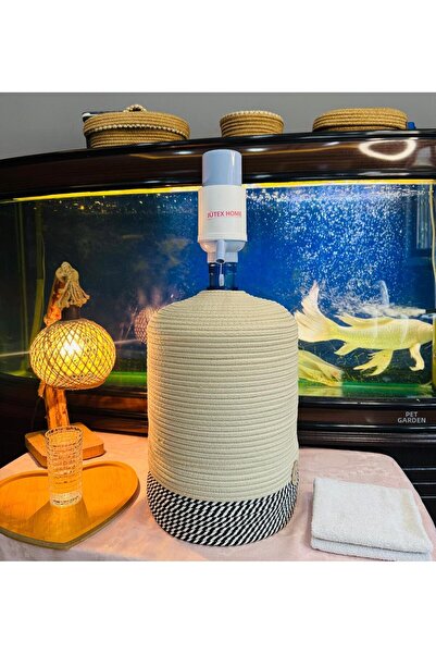 JÜTEX HOME Θήκη για μπουκάλια από άχυρο γιούτας με σχέδιο μπαμπού, εμφάνιση φ...