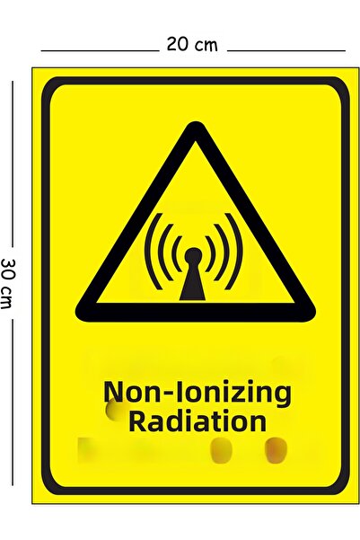 Mayeka Metal Non-Ionizing Radiation 20X30 cm A4 Warning Work Safety Sign