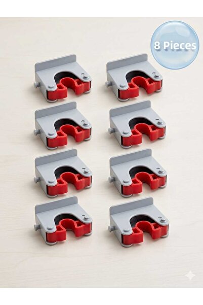 Moonra Home 8Pcs Mop and Broom Holder Hanger – Non-Slip Gripper Wall Mount Or...