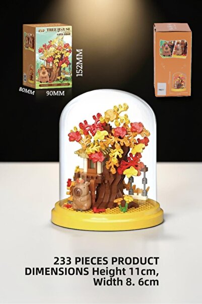 Vagonlife Panlos Capybara Figured Tree House with Bell Jar 233 Piece Toy Bloc...