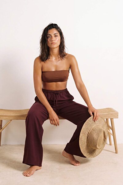 Συλλογή Trendyol Παντελόνι Παραλίας από 100% Λινό Υφαντό Premium Ποιότητας TB...