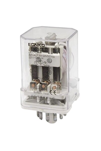 PEOTR JTX-3C AC 220V 11 Pin 3NO + 3NC Elektromanyetik Röle