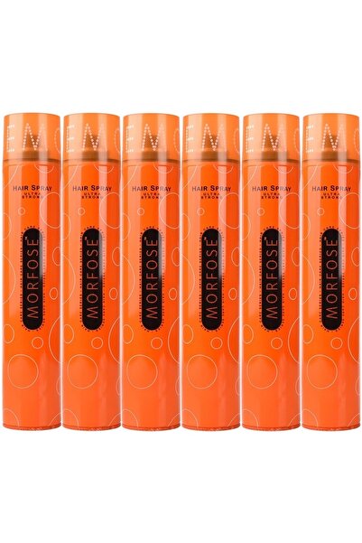 Morfose Saç Spreyi 400ML Ultra Sert (Turuncu) (6 Lı Set)