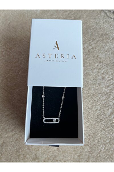 Asteria Jewelry Hareketli Taşlı Mess Kolye