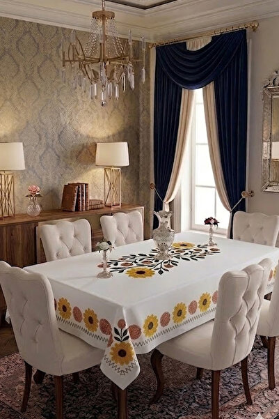 Çt Çeyizci Tekstil Τραπεζομάντηλο , Κρεμ Ψηφιακό τύπωμα τεμάχια Κανβιβάζ Τεκ ...