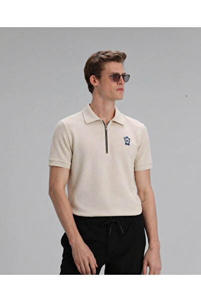 ilayda emir ΑΝΔΡΙΚΟ ΚΡΕΜ ΧΡΩΜΑ ΣΛΙΜ ΦΙΤ ΠΟΛΟ ΛΟΓΑΡΙΑΣΜΟΣ 100% ΒΑΜΒΑΚΙ