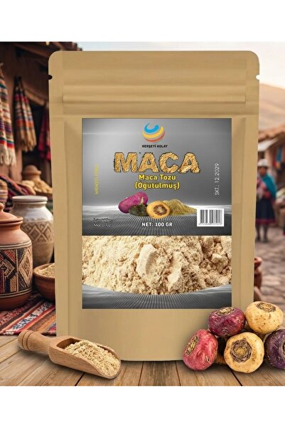 Herşeyi Kolay Öğütülmüş Gerçek Saf Maca ( Maka ) Kökü Tozu 100 gr - Maca Root...