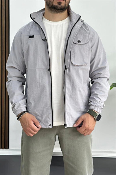 Edwox Ανδρικό γκρι εποχιακό τσακισμένο μπουφάν - Edw082