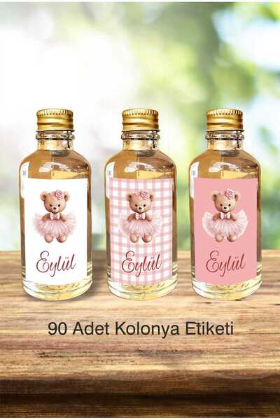 fırsatlar diyarı Balerin Ayıcık Tema Kolonya Etiketi - Parlak Kuşe Kesimli / ...