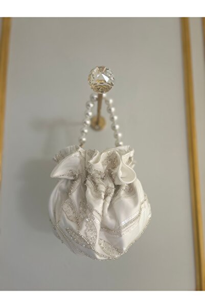 Bridal Luxe Valencia Bridal Bag with Stones and Sequins