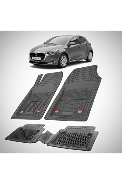 TEAMCAR Covorașe auto tip tavă compatibile cu Mazda 2 IV (2022+) negre, mater...