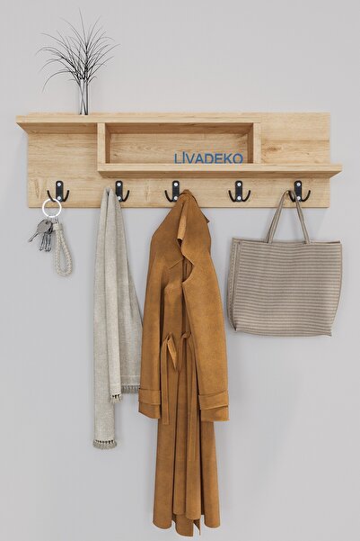 Livadeko Livara Duvar Portmanto Askılık – Elbise & Mont & Kıyafet Askısı 80 cm