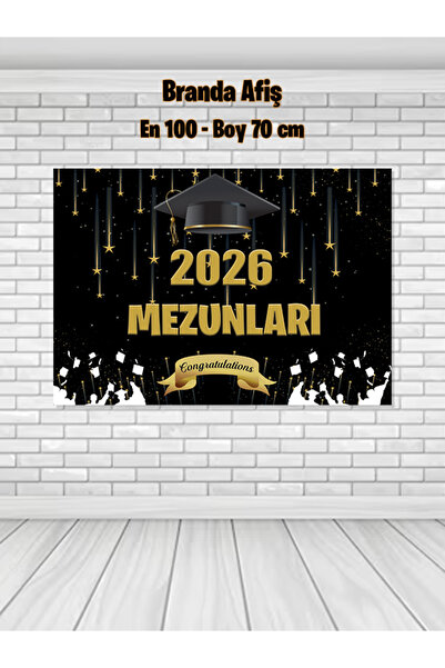 Parti Dükkanım Mezuniyet Arka Fon Afişi 70*100 cm