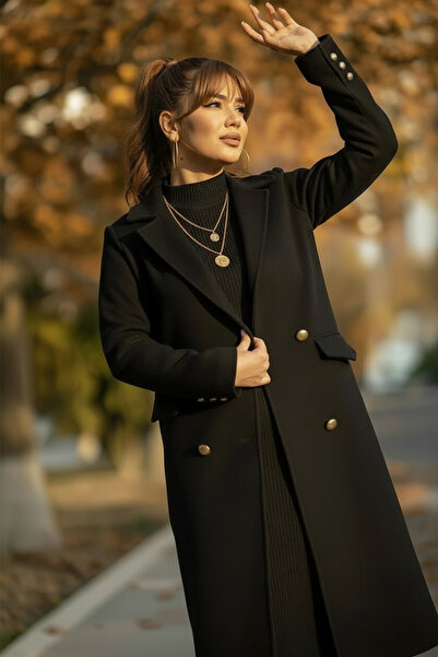 Pitti Γυναικείο Μαύρο Παλτό 70553